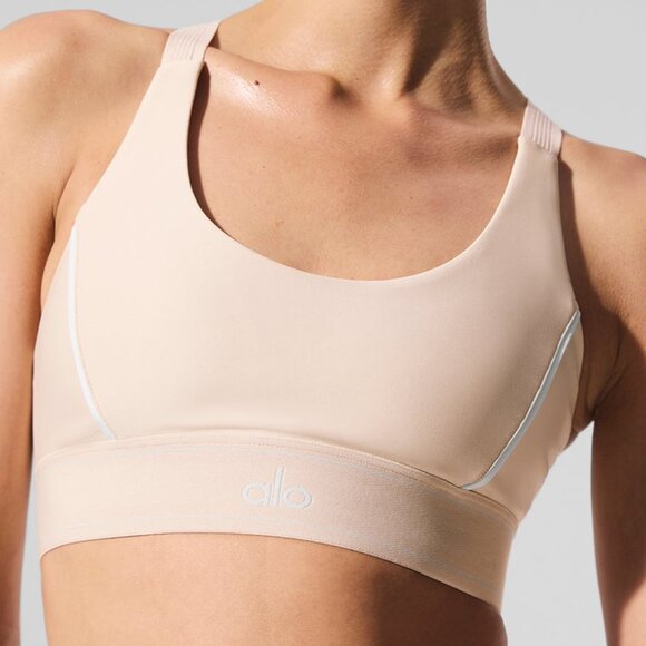 Alo Yoga Airlift Suit Up Bra Macadamia/White - Picture 3 of 4